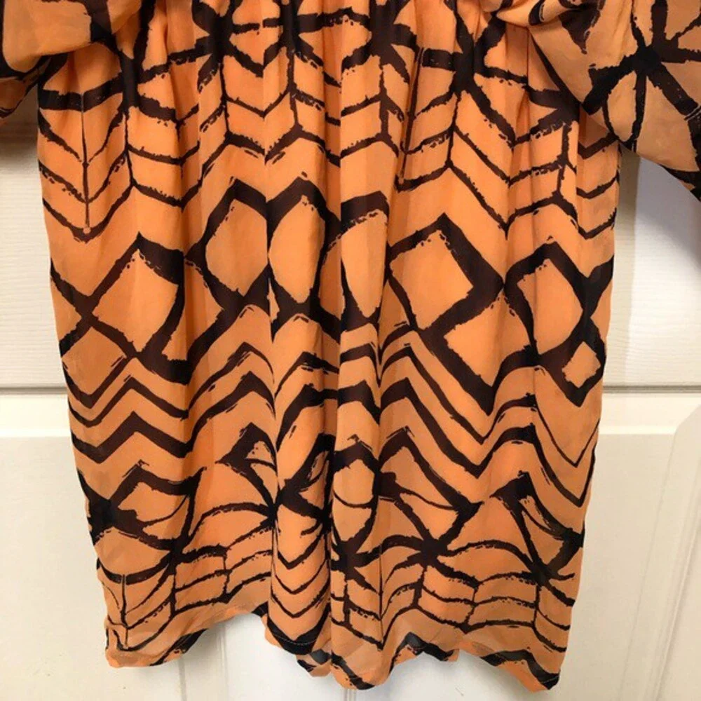 Hello Miss Chiffon Chevron See-Through Dress